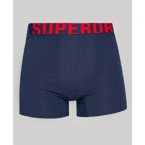 Boxer coton biologique Superdry Dual Logo (x2) image-1