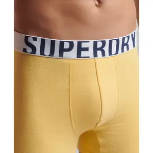 Calções boxer em algodão orgânico Superdry Dual Logo (x2) image-3