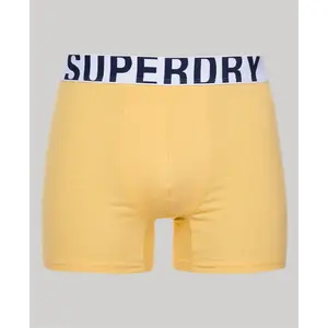 Calções boxer em algodão orgânico Superdry Dual Logo (x2) image-0