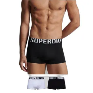 Boxershorts aus Bio-Baumwolle Superdry Dual Logo (x2) image-2