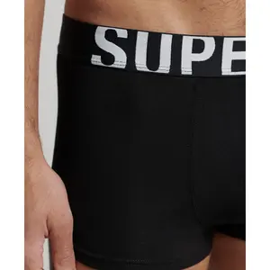 Boxershorts aus Bio-Baumwolle Superdry Dual Logo (x2) image-3