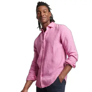 Camisa casual de manga comprida em linho Superdry image-0