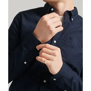 Camiseta de manga larga de algodón orgánico Superdry Oxford image-5