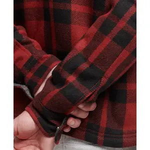 Kariertes Überhemd mit Reißverschluss aus Wolle und Wollhautfutter Superdry image-5