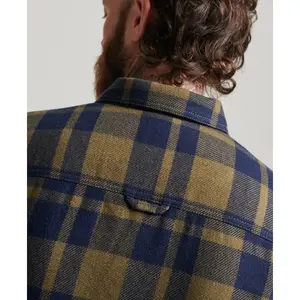 Überhemd mit Reißverschluss aus karierter Wolle und Innenfutter aus Wollfell Superdry image-4