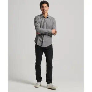 Long-sleeved cotton dress shirt Superdry image-1
