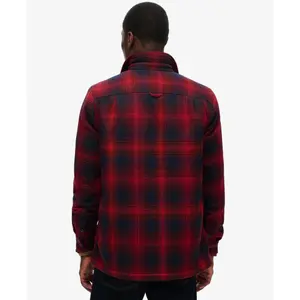 Rutig zip-tröja i ull med fleecefoder Superdry image-3