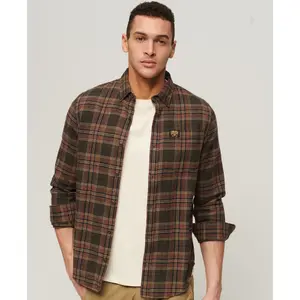 Camisa de lenhador de manga comprida em algodão orgânico Superdry image-1