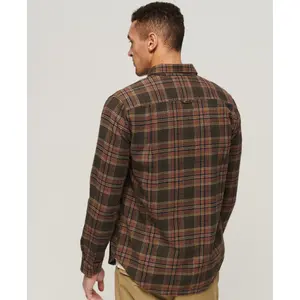 Camisa de lenhador de manga comprida em algodão orgânico Superdry image-3