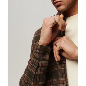 Camisa de lenhador de manga comprida em algodão orgânico Superdry image-6