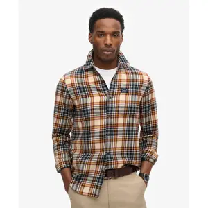 Camisa de manga longa de lenhador em algodão Superdry image-1