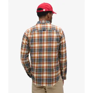 Camisa de manga longa de lenhador em algodão Superdry image-3