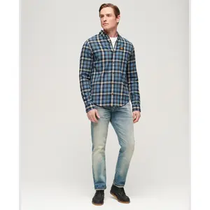 Long-sleeved lumberjack shirt in organic cotton Superdry image-2
