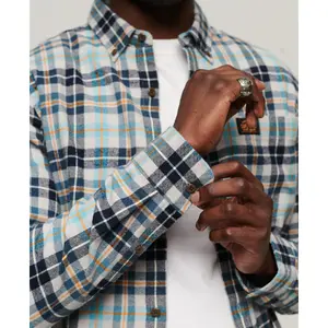 Long-sleeved lumberjack shirt in organic cotton Superdry image-3