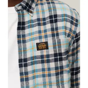Long-sleeved lumberjack shirt in organic cotton Superdry image-4