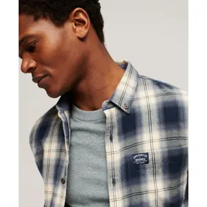 Long-sleeved lumberjack shirt in organic cotton Superdry image-3