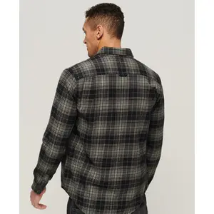 Long-sleeved lumberjack shirt in organic cotton Superdry image-2