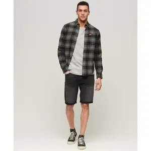 Long-sleeved lumberjack shirt in organic cotton Superdry image-1