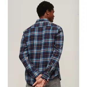 Camisa de lenhador de manga comprida em algodão orgânico Superdry image-2