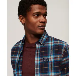 Camisa de lenhador de manga comprida em algodão orgânico Superdry image-3