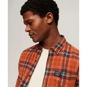 Camisa de lenhador de manga comprida em algodão orgânico Superdry image-3