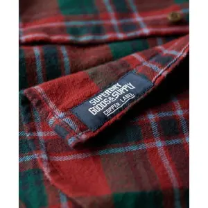 Long sleeve checked cotton shirt Superdry image-6