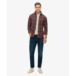 Long sleeve checked cotton shirt Superdry image-1
