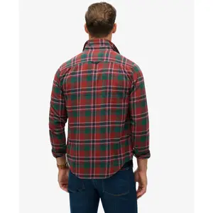 Long sleeve checked cotton shirt Superdry image-3