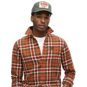 Camisa de manga longa de lenhador em algodão Superdry image-5