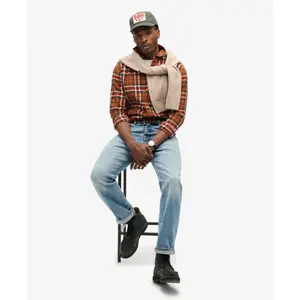 Camisa de manga longa de lenhador em algodão Superdry image-3