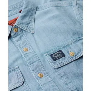 Long-sleeved cotton shirt Superdry image-5