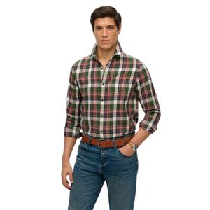 Chemise à carreaux manches longues en coton Superdry Vintage image-1