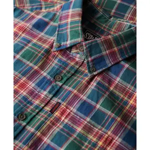 Chemise à carreaux manches longues en coton Superdry Vintage image-5