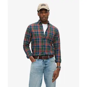 Chemise à carreaux manches longues en coton Superdry Vintage image-2