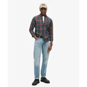 Chemise à carreaux manches longues en coton Superdry Vintage image-1