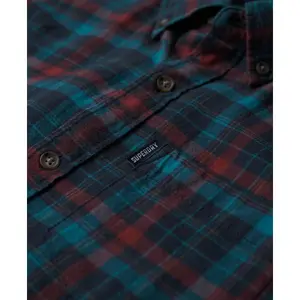 Chemise à carreaux manches longues en coton Superdry Vintage image-4