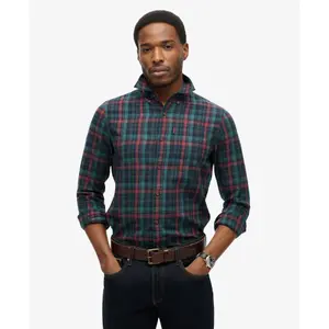 Chemise à carreaux manches longues en coton Superdry Vintage image-1