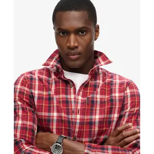 Chemise à carreaux manches longues en coton Superdry Vintage image-4