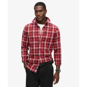 Chemise à carreaux manches longues en coton Superdry Vintage image-2