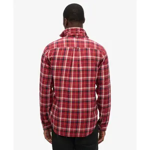 Chemise à carreaux manches longues en coton Superdry Vintage image-3