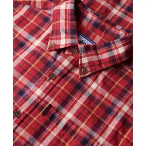 Chemise à carreaux manches longues en coton Superdry Vintage image-5