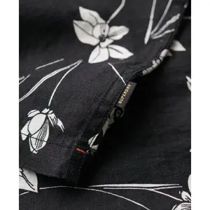 Linne skjorta med öppen krage och mönster Superdry image-6