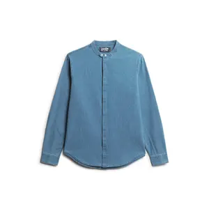 Chemise à col tunisien indigo Superdry The Merchant Store image-0