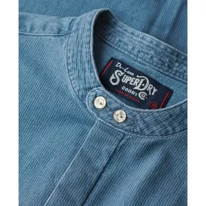 Chemise à col tunisien indigo Superdry The Merchant Store image-5