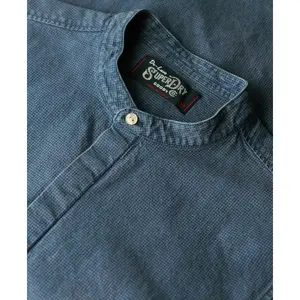 Indigo shirt with a Tunisian collar Superdry The Merchant Store image-5