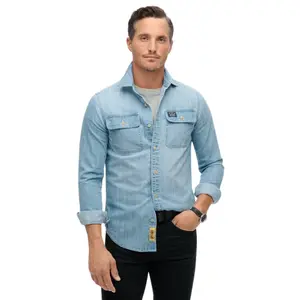 Embroidered long-sleeve shirt Superdry image-2