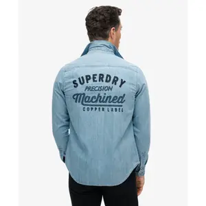 Embroidered long-sleeve shirt Superdry image-4