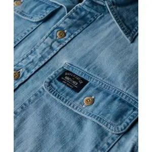Embroidered long-sleeve shirt Superdry image-6