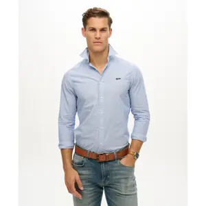 Lightweight fitted long-sleeve shirt Superdry Essentials image-1