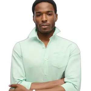 Long sleeve cotton linen shirt Superdry image-3